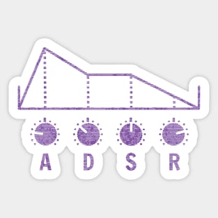 Synthesizer ADSR for Synth lover Sticker